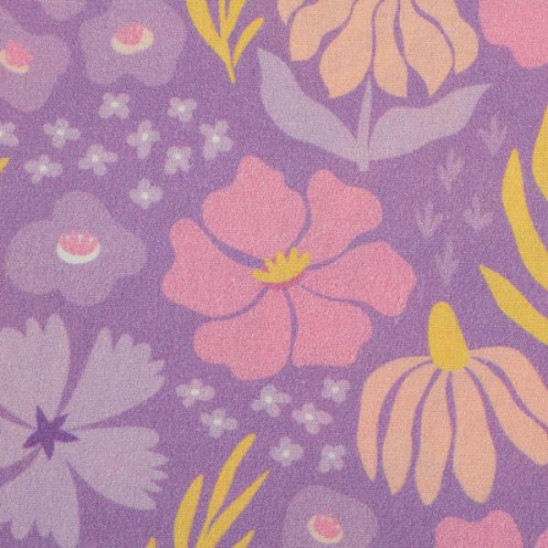 Bauwoll Druck Kleine Blüten Pink/Gelb/Lila Happy Spring by Swafing 